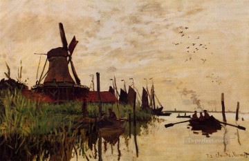  molino Obras - Molino de viento en Zaandam Claude Monet
